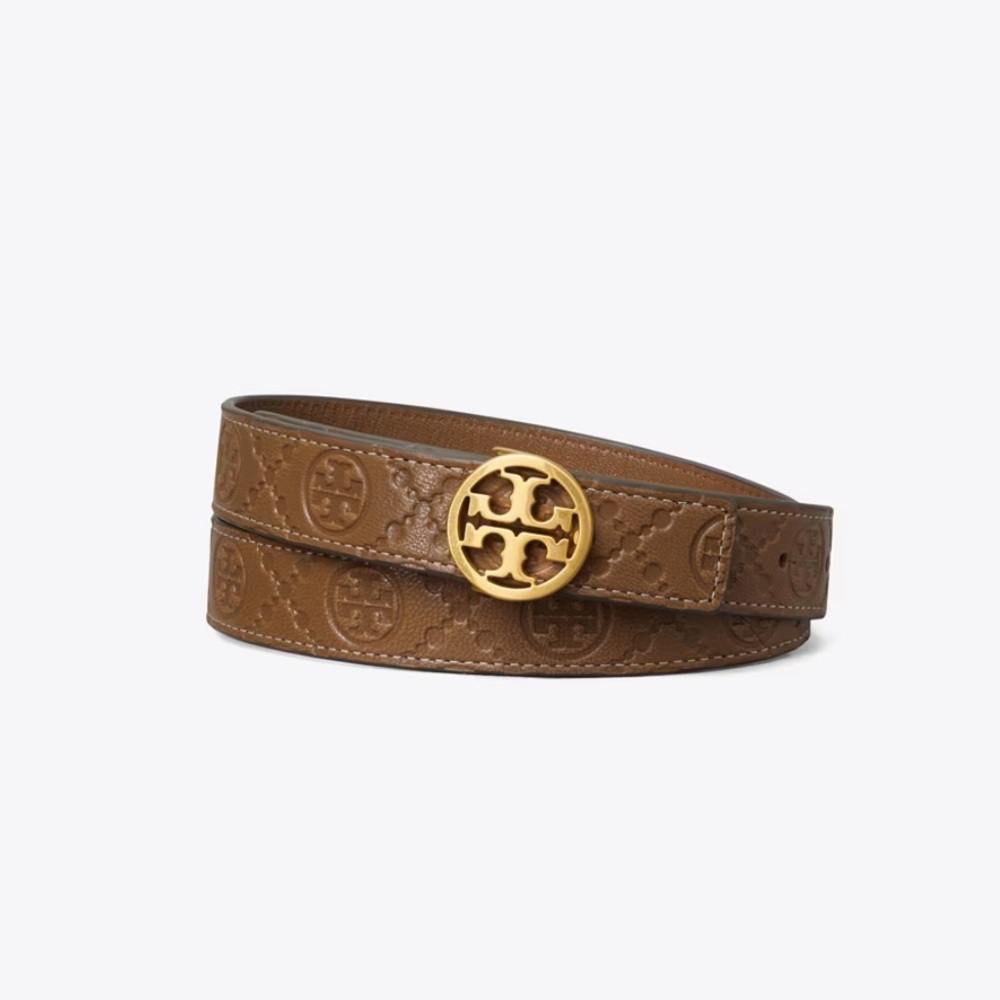 NWT- TORY BURCH- Women's T Monogram Leather Belt